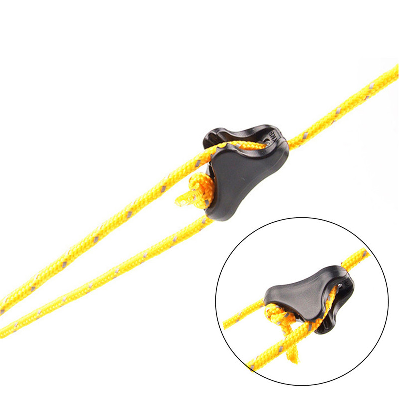 Cheap Goat Tents 10pc Tightener Camping Tent Fastener Wind Rope Buckle Triangle Fastener Cord Stopper Tool Outdoor Camping Accessories Dropship   